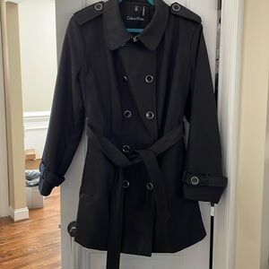 Calvin Klein black trench coat